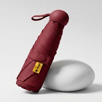Parapluie pliant compact pour enfants Capsule Pocke Train Reverse, coupe-vent, avec lumière, personnalisable avec logo, idéal pour les voyages
