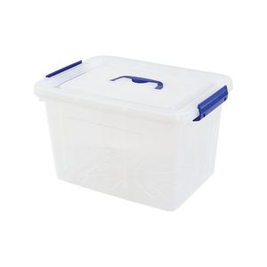 Caja de Almacenamiento Apilable, Transparente, Ecológica, Moderna y de Lujo, Contenedor Organizador de Plástico, Recipientes de Almacenamiento Duraderos con Tapa de Cartón - Product Image 1