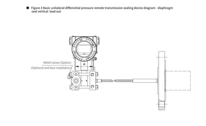 Remote Seal Differential Pressure <b>Sensor</b> Diaphragm Chamber Stainless Steel IP65 Silicone <b>Oil</b> Fill for Chemical Industry 4-20mA - Product Image 6