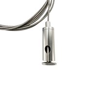 Kit de suspension réglable en câble d'acier nickelé avec pince en laiton et fixation au plafond, fabricant OEM certifié ISO