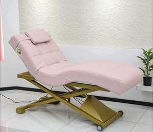 เตียงต่อขนตาไฟฟ้าแบบโค้งหรูหรา ชุดเฟอร์นิเจอร์ร้านเสริมสวย เตียงปักขนตาสำหรับงานเสริมความงาม - Product Image 5