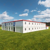 Immeuble de bureaux préfabriqué de luxe à deux étages conception de la manufacture de maisons en conteneur plat en acier appartement préfabriqué