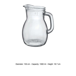 Carafe Bistrot Bormioli Rocco 15 x 18,7 h cm Fournitures de restauration hôtelière Fournitures de bar Vente en gros - Product Image 3
