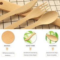 Ensemble de couverts jetables en bambou biodégradable NEWELL, portable, pour les voyages, les fêtes et la maison, qualité alimentaire, avec emballage personnalisé