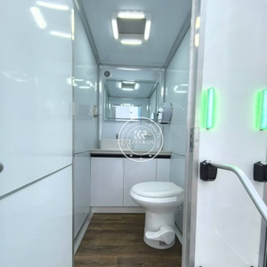 WC publics extérieurs, remorque de toilettes avec douche, conteneur sanitaire portable - Product Image 3