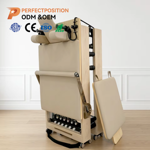 Commercial Maple Folding Pilates Reformer Core <b>Bed</b> for Studio Use with Adjustable Footbar Smooth Track and OEM Custom Color - Product Image 1