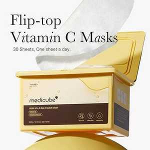Mascarilla Facial Diaria de Vitamina C Profunda MEDICUBE, 30 Unidades - Mascarilla de Tela de Algodón con Vitamina C y Ácido Hialurónico para un Brillo Instantáneo - Product Image 6