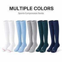 Chaussettes de sport antidérapantes pour hommes, respirantes et compressives, soutien professionnel du mollet, chaussettes longues pour la course à pied, le cyclisme et la remise en forme