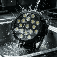 Nouvelle lampe de travail LED 7 pouces 51W, étanche IP68, 12-48V, 3400 Lumens, pour conduite auxiliaire, tout-terrain, voiture, camion, chariot élévateur, engins