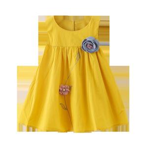 Ropa Infantil al por Mayor, Vestido Coreano Rosa para Niñas con Flores Decorativas para el Verano, de Ebay - Product Image 1