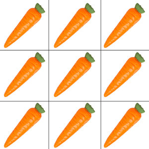 Jouets anti-stress en forme de carottes en PU simulées, impression de logo personnalisée, outils pédagogiques sur les légumes pour enfants - Product Image 2