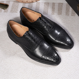 Sh12148a cuero de vaca genuino 2024 zapatos de moda para hombres chaussures classe Cuir montante - Product Image 2