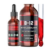 Gouttes de Vitamine B12 Méthylcobalamine Haute Puissance 60ml 5000mcg pour le Soutien Nutritionnel Quotidien des Adultes Vente en Gros ODM