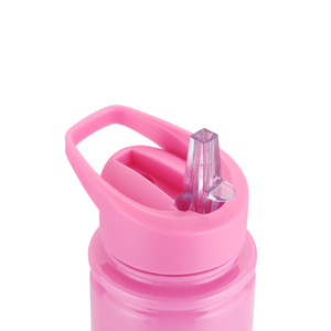 Gourde de sport en plastique 500 ml sans BPA, écologique, avec poignée colorée transparente pour personnalisation de la couleur - Product Image 4