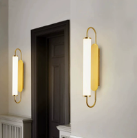 Lámpara de Pared LED de Estilo Artístico, de Hierro Mate, con Tiras Largas, para Decoración de Paredes de Cafeterías, Habitaciones de Huéspedes y Fondo de TV