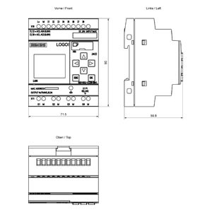 Logo mô-đun logic 24ce 8 mô-đun cơ bản 24ce với màn hình 6ed1052-1cc08-0ba1 100% mới và nguyên bản - Product Image 3