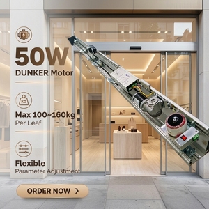 Deper DSL200 100kg Operador Automático de Puerta Corredera Comercial con Sensor/Control Remoto, Motor DUNKER 50W, Moderno de Aleación de Aluminio para Oficina - Product Image 1