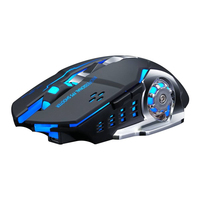 Souris de jeu sans fil rechargeable à double mode 2.4G et BT, lumineuse, pour ordinateur portable PC