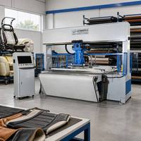 Machine de découpe de cuir à positionnement visuel de haute précision avec caméra CAD et convoyeur automatique