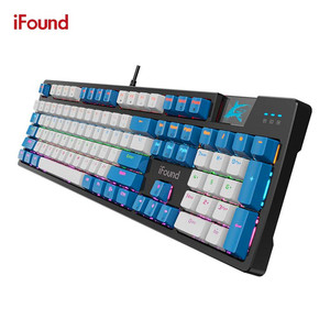 คีย์บอร์ดเกมมิ่งแบบมีสาย iFound 104 ปุ่ม RGB Backlit ขนาดเต็ม ป้องกันการกดผิดพลาด ตั้งโปรแกรมได้ - Product Image 1