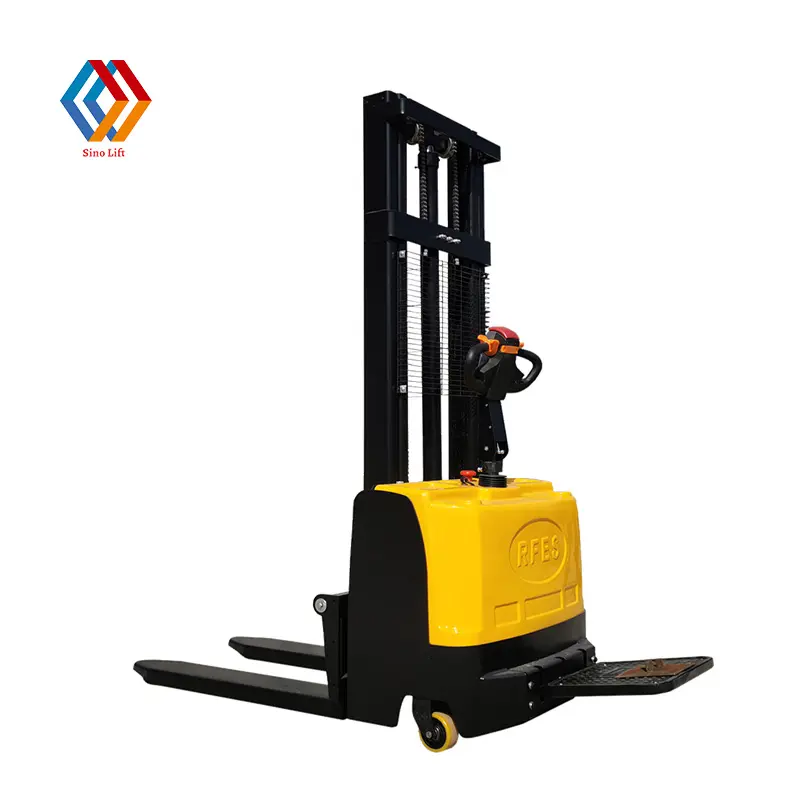 Marchio cinese 1 ton 2 ton terreno accidentato autocaricante Mini piccolo pieno elettrico pallet stacker carrello elevatore