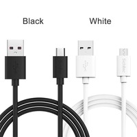 Cable cargador de teléfono clásico, Cable de carga rápida tipo C 1A 2A 3A, blanco puro y negro, superventas
