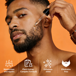 El aceite esencial de sándalo para barba hidrata y restaura las barbas secas y agrietadas, realza el brillo del cuidado masculino. - Product Image 4