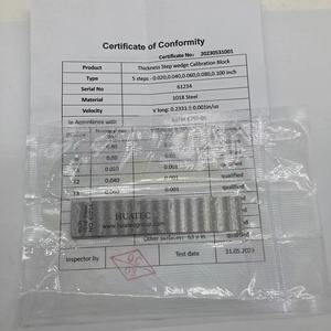 บล็อกสอบเทียบอัลตราโซนิก 5 ขั้นตอน ขนาด 2.5/5/7.5/10/12.5 มม. สำหรับเครื่องวัดความหนาอัลตราโซนิก ผลิตจากเหล็ก 1018 - Product Image 2