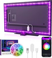 Décoration de la maison 3.8M 5M USB Led rétro-éclairage TV lumières ICRGB avec musique WIFI TUYA maison intelligente APP contrôle IP44 Led bandes lumineuses