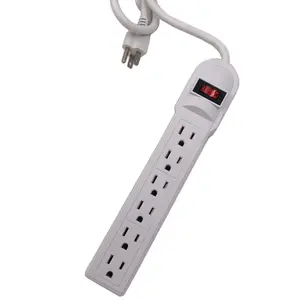 15A US Type Surge Protect 6 Way Power Strip