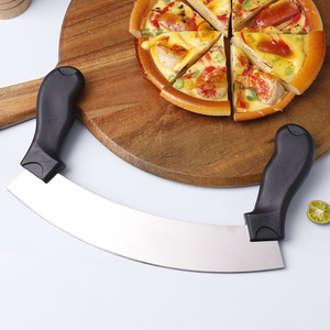 Amz Hot Pizza Cutter en acier inoxydable Rocking Pizza Chopper Couteau de cuisine de haute qualité Design Cutter personnalisé pour gaufres Cookies - Product Image 3