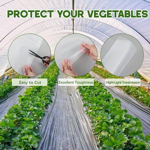 Film plastique pour serre 10 x 26 pieds 8 mil transparent résistant aux UV en polyéthylène pour serre à armatures usage agricole - Product Image 3