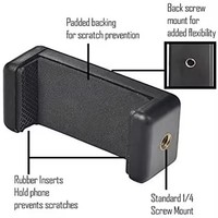 Evrensel Dikey Yatay Döner Ayarlanabilir Akıllı Telefon Klipsli Tutucu iPhone 17 Tripod Selfie Çubuğu için Mobil Telefon Tutucu