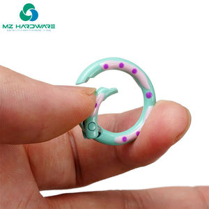 MZhardware Mousqueton de luxe en métal multicolore avec anneau à ressort, clips porte-clés, crochet pour laisse de chien, léger, étanche, boucle DIY - Product Image 6