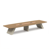 Table de conférence en bois de luxe personnalisée en usine Offre Spéciale bureau de réunion de négociation du personnel de bureau moderne et simple