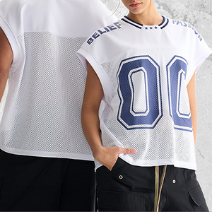 Camiseta Deportiva Casual Personalizable sin Mangas para Adolescentes, Estilo Holgado y Cuadrado - Product Image 4