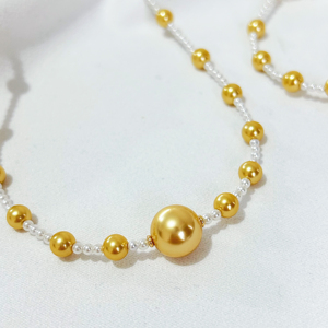 2024 nouveau Style <span class=keywords><strong>platine</strong></span> espacé perle Bracelet collier ensemble dames minimaliste Design de mode pour la fête de mariage boule classique - Product Image 3