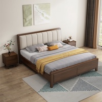 Lit mural moderne en bois massif de haute qualité avec tiroirs, mobilier de chambre durable, directement de l'usine, lit simple ou king size