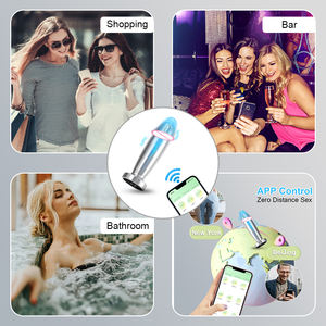 APP Control remoto eléctrico Dildo Metal Anal Plug Juguetes Vibrador Masajeador con juguetes sexuales portátiles para adultos - Product Image 6