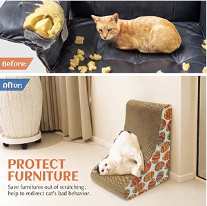 NOUVEAU Griffoir pour chat en forme de L, griffoirs pour chats d'intérieur, carton vertical - Product Image 3
