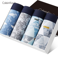 Calzoncillos bóxer de algodón para hombre, ropa interior con estampado a la moda, precio al por mayor