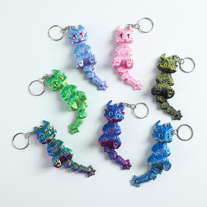 Portachiavi Drago 3D Stampato All'ingrosso, Giocattolo Antistress Flessibile e Articolato, Drago Volante Stampato in PLA 3D per Feste - Product Image 3