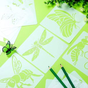 Pochoirs à insectes pour peinture, réutilisable, Animal, plante, musique, printemps, été, automne, hiver, modèle de <span class=keywords><strong>pochoir</strong></span>, bricolage pour bois - Product Image 4