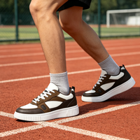 Zapatos Casuales de Moda Juvenil Personalizados, Zapatos Deportivos de PU Transpirables con Cordones para Hombre, Zapatos de Skateboarding