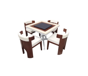 Luxury Modern Square Marble <b>Top</b> 5-Piece <b>Dining</b> <b>Table</b> Set 4 Solid Wood Chairs Velvet Upholstered Eco-Friendly Comfortable Leisure - Product Image 1