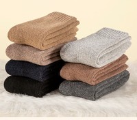 Chaussettes épaisses en laine mérinos thermiques à motifs patchwork européens pour hommes et femmes pour l'hiver