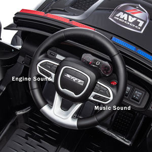 Dalisi, nuevo coche de policía Dodge para niños con licencia, coche de juguete con Control remoto eléctrico de plástico de 12V para que conduzcan los niños - Product Image 3