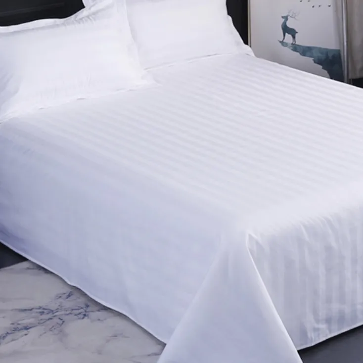 Juego de sábanas de hotel, sábanas blancas de uso individual, sábanas orgánicas para hotel