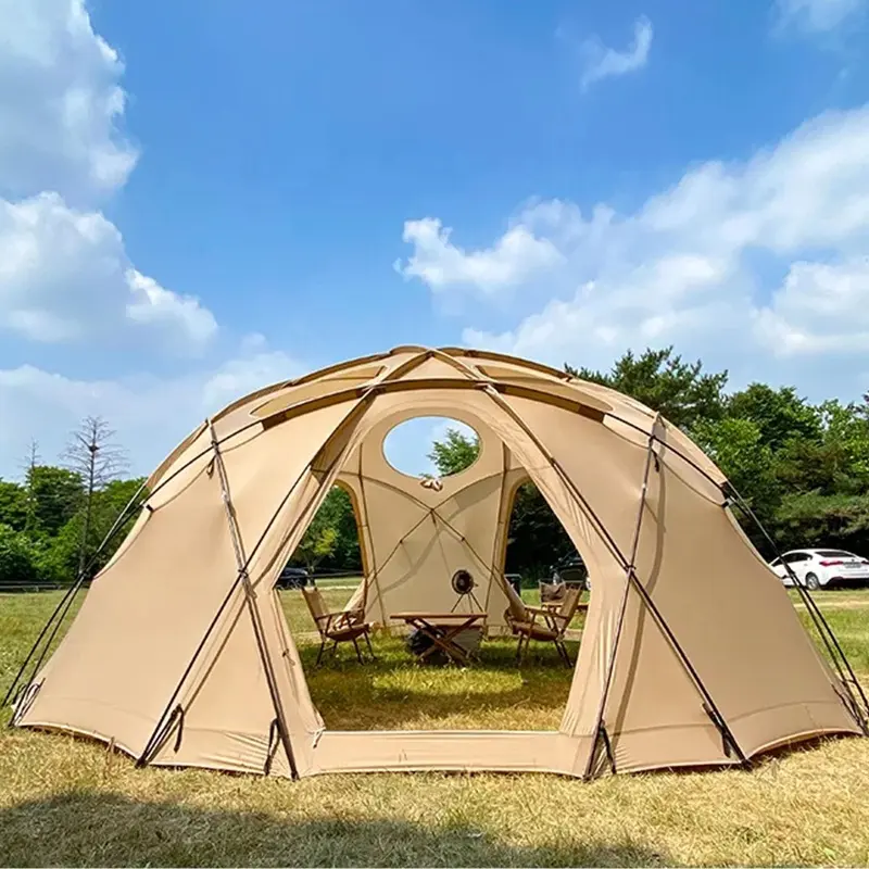 Popular Tunnel Outdoor Tent for 6+ person Large Family Cabin Tents camping Tent Cotton WP UV Ripstop for Picnic