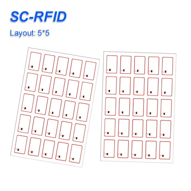 SC-RFID A4/A3 Size 0.4mm 0.45mm PVC RFID Card Inlay Sheet 13.56MHz Waterproof Semi-finished Product